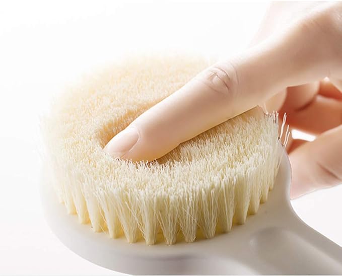 Body Brush Dry Brushing Shower Bath Brush Long Handle Gentle Back Skin Scrubber Exfoliate Massage Improve Blood Circulation Cellulite Treatment