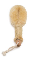 Natural Fiber Body Brush for Exfoliation | Dry & Wet Use | Long Handle Body Cleaning Brush